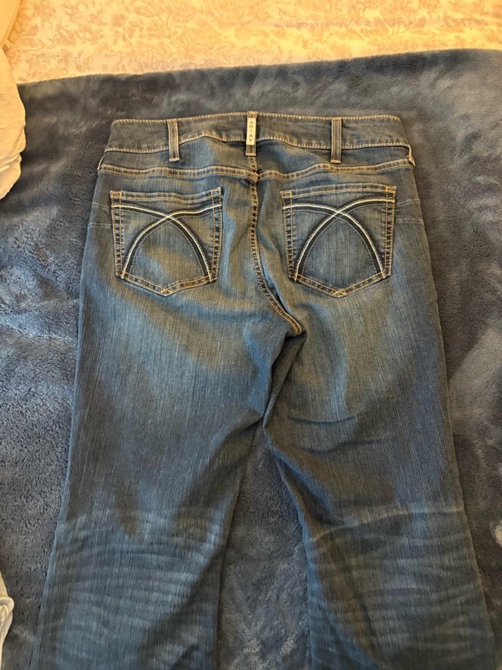 Ariat Women's Medium Blue Boot Cut Jeans with Back Pocket Stitching